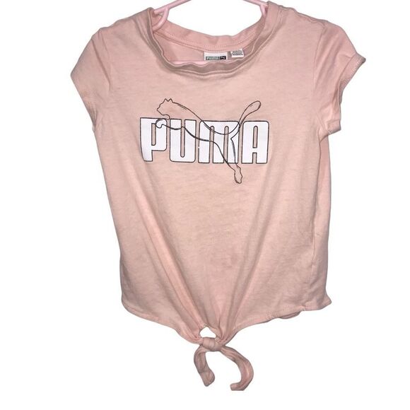 Kid's Puma Light Pink Logo T-Shirt - Picture 1 of 13